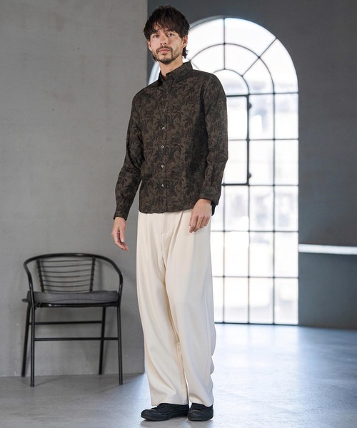 CAMBIO(カンビオ)の「mp14595- Super Stretch Wide Straight Pants ワイドストレートパンツ(S66426cmb)(その他パンツ・メンズ・キナリ/ブラック/チャコールグレー/ネイビー・S/M/L)」の8枚目の写真