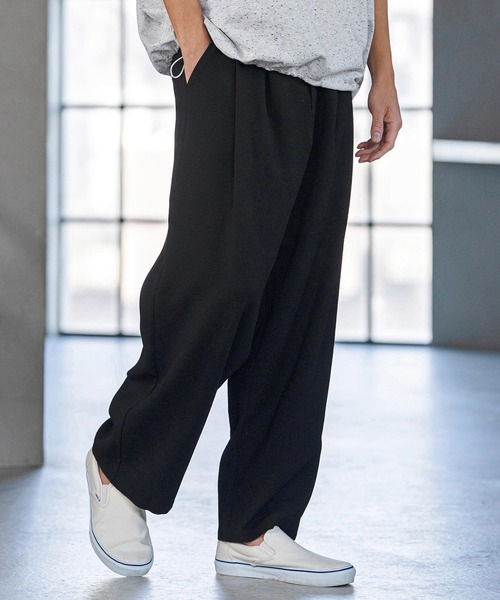 CAMBIO(カンビオ)の「mp14595- Super Stretch Wide Straight Pants ワイドストレートパンツ(S66426cmb)(その他パンツ・メンズ・キナリ/ブラック/チャコールグレー/ネイビー・S/M/L)」の11枚目の写真