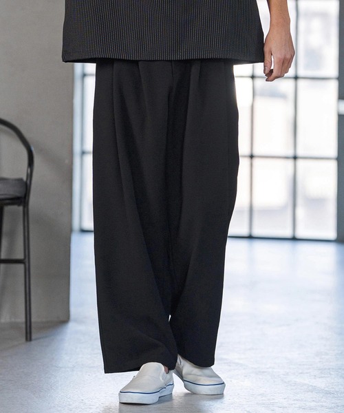 CAMBIO(カンビオ)の「mp14595- Super Stretch Wide Straight Pants ワイドストレートパンツ(S66426cmb)(その他パンツ・メンズ・キナリ/ブラック/チャコールグレー/ネイビー・S/M/L)」の13枚目の写真