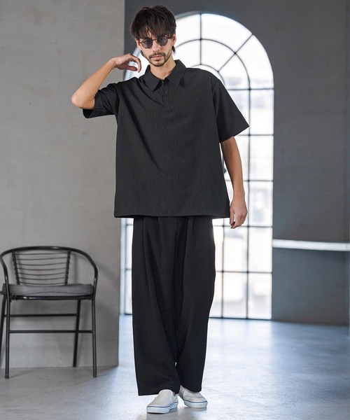 mp14595- Super Stretch Wide Straight Pants ワイドストレートパンツ