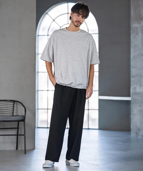 CAMBIO(カンビオ)の「mp14595- Super Stretch Wide Straight Pants ワイドストレートパンツ(S66426cmb)(その他パンツ・メンズ・キナリ/ブラック/チャコールグレー/ネイビー・S/M/L)」の16枚目の写真