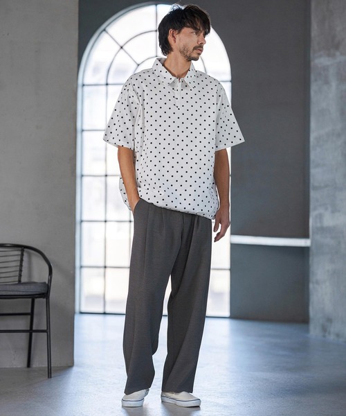 CAMBIO(カンビオ)の「mp14595- Super Stretch Wide Straight Pants ワイドストレートパンツ(S66426cmb)(その他パンツ・メンズ・キナリ/ブラック/チャコールグレー/ネイビー・S/M/L)」の20枚目の写真