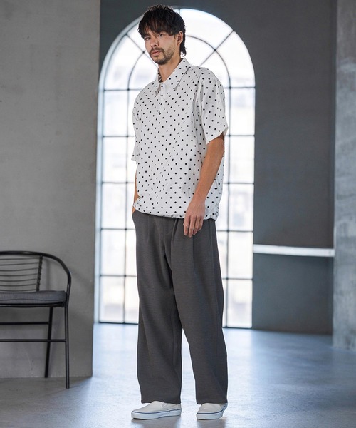 CAMBIO(カンビオ)の「mp14595- Super Stretch Wide Straight Pants ワイドストレートパンツ(S66426cmb)(その他パンツ・メンズ・キナリ/ブラック/チャコールグレー/ネイビー・S/M/L)」の21枚目の写真