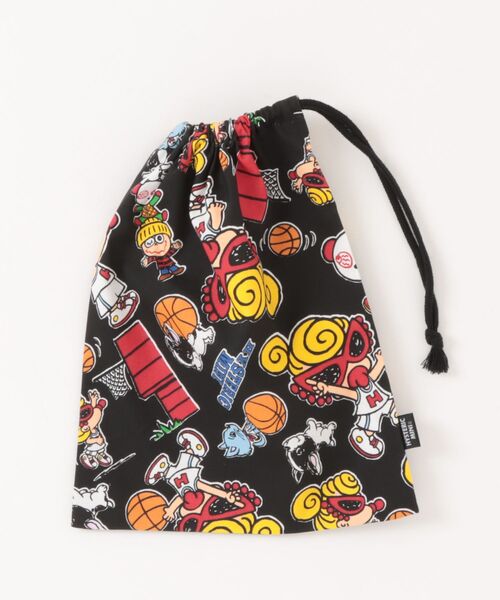 HYSTERIC MINI（ヒステリックミニ）の「HYSTERIC MINI HOOPS総柄 巾着（その他小物・キッズ・ホワイト系その他/レッド系その他/ブラック系その他・FREE）」の3枚目の写真