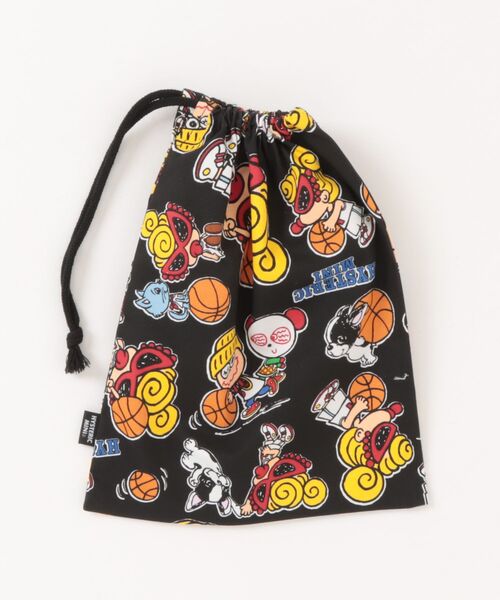 HYSTERIC MINI（ヒステリックミニ）の「HYSTERIC MINI HOOPS総柄 巾着（その他小物・キッズ・ホワイト系その他/レッド系その他/ブラック系その他・FREE）」の4枚目の写真