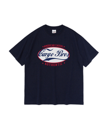 アメリカンクラシックオーバーロゴ半袖Tシャツ(ネイビー)