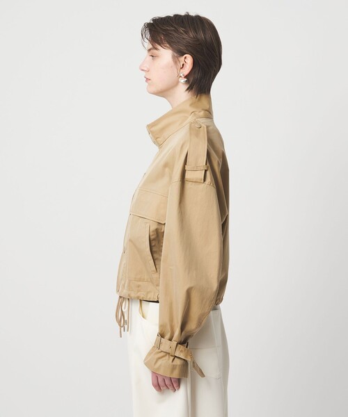 ASTRAET（アストラット）の「＜ASTRAET＞ツイル スタンドカラー ブルゾン（ブルゾン・レディース・ベージュ/ブラック・FREE）」の11枚目の写真