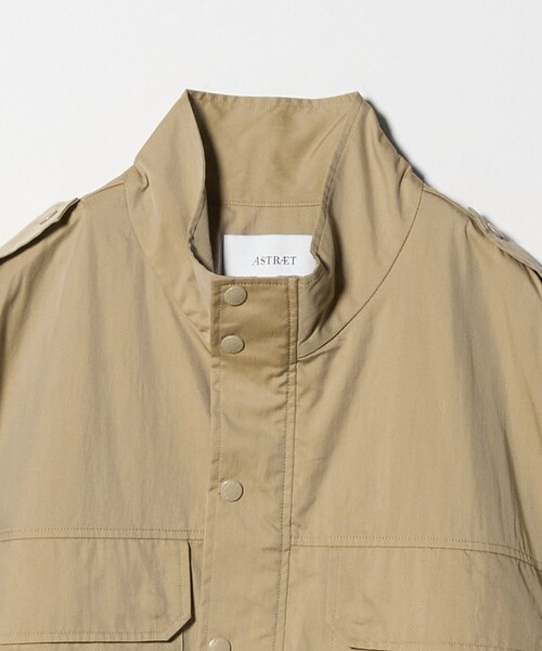 ASTRAET（アストラット）の「＜ASTRAET＞ツイル スタンドカラー ブルゾン（ブルゾン・レディース・ベージュ/ブラック・FREE）」の15枚目の写真