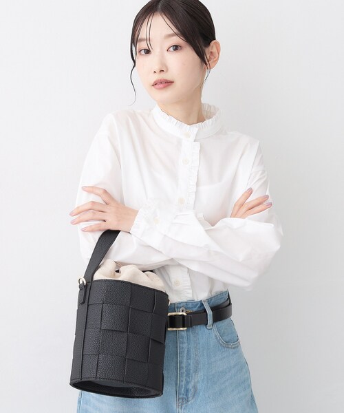 Dessin（デッサン）の「【新色追加/2WAY】メッシュシリーズバケツBAG（ショルダーバッグ・レディース・シルバー/サックスブルー/ブラック・00）」の2枚目の写真