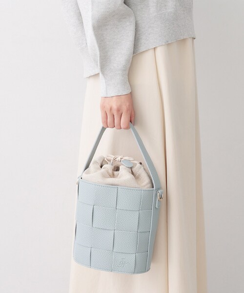 Dessin（デッサン）の「【新色追加/2WAY】メッシュシリーズバケツBAG（ショルダーバッグ・レディース・シルバー/サックスブルー/ブラック・00）」の6枚目の写真