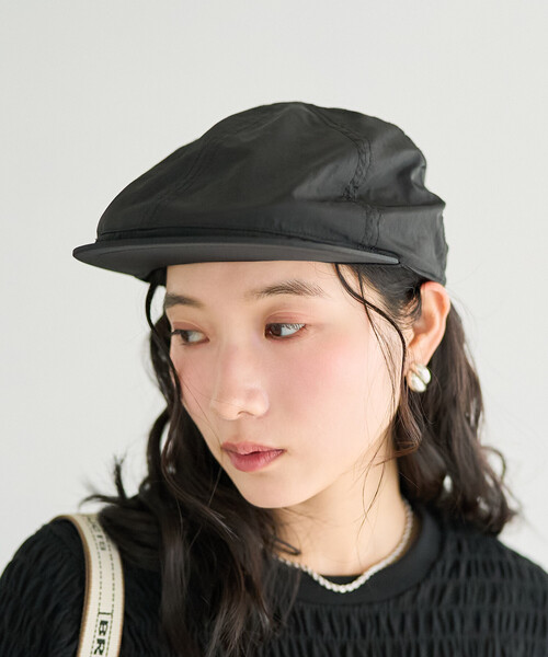 FREAK'S STORE(フリークスストア)の「ナイロン ハンチング帽(ハンチング/ベレー帽・レディース・ブラック/ベージュ・ONE SIZE)」の5枚目の写真