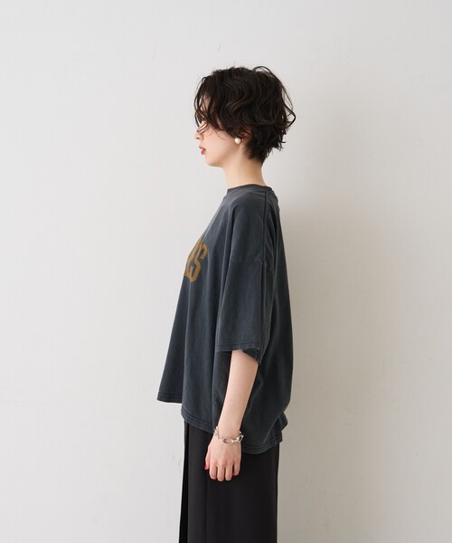 REMI RELIEF（レミレリーフ）の「【REMI RELIEF/レミレリーフ】別注 VANNES ロゴTEE/Tシャツ（Tシャツ/カットソー・レディース・ベージュ/アイボリー/ブラック・フリー）」の9枚目の写真