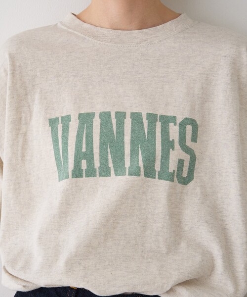 REMI RELIEF（レミレリーフ）の「【REMI RELIEF/レミレリーフ】別注 VANNES ロゴTEE/Tシャツ（Tシャツ/カットソー・レディース・ベージュ/アイボリー/ブラック・フリー）」の18枚目の写真