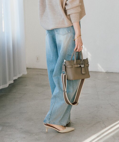 RIVE DROITE(リヴドロワ)の「【トレンド感ある着こなしに】ソフトバレルデニム(デニムパンツ・レディース・ブルー系その他・38/36)」の8枚目の写真