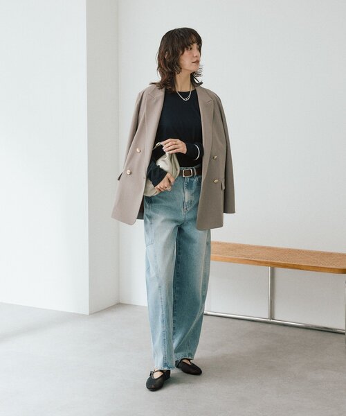 RIVE DROITE(リヴドロワ)の「【トレンド感ある着こなしに】ソフトバレルデニム(デニムパンツ・レディース・ブルー系その他・38/36)」の21枚目の写真