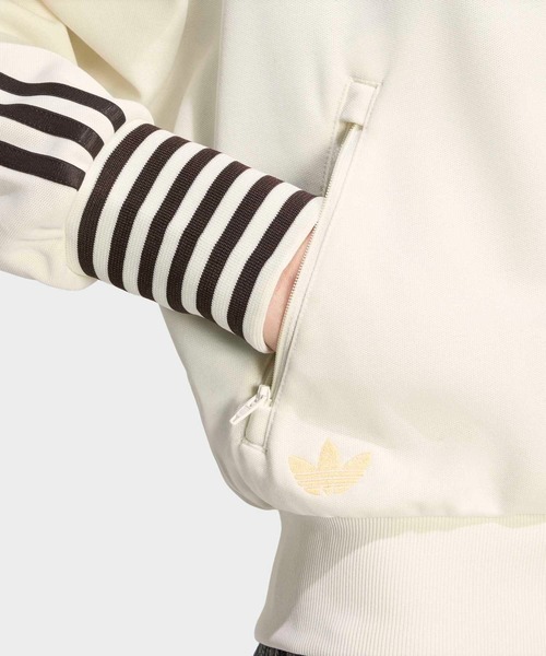 adidas(アディダス)の「ビンテージ BB TT ストライプ リブ トラックトップ / ジャージ / トラックジャケット / アディダスオリジナルス adidas Originals(ジャージ・レディース・ブラック/ホワイト・SMALL/MEDIUM/LARGE/X-LARGE/XX-LARGE)」の4枚目の写真