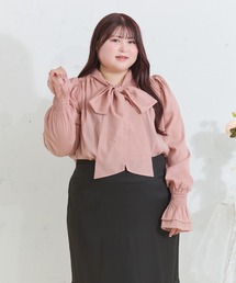 Louiosy（ルオシー）の「【大きいサイズ】シアーボウタイブラウス（シャツ/ブラウス）」