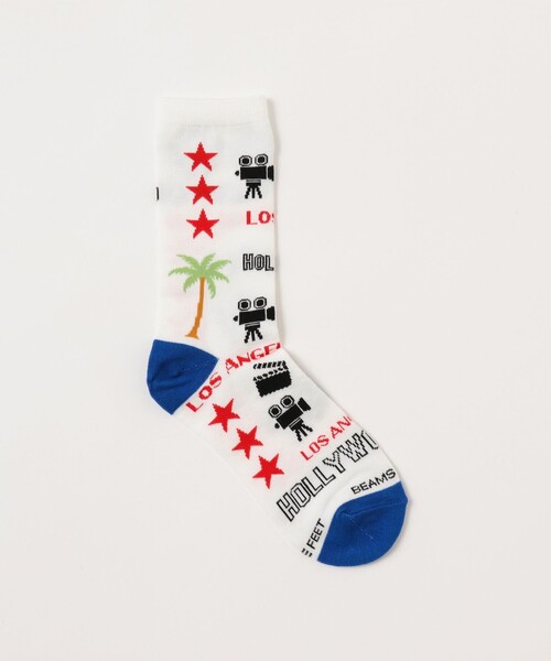 BEAMS BOY（ビームスボーイ）の「【別注】FOR BARE FEET / U.S. city（ソックス/靴下・レディース・レッド/ブルー・ONE SIZE）」の5枚目の写真
