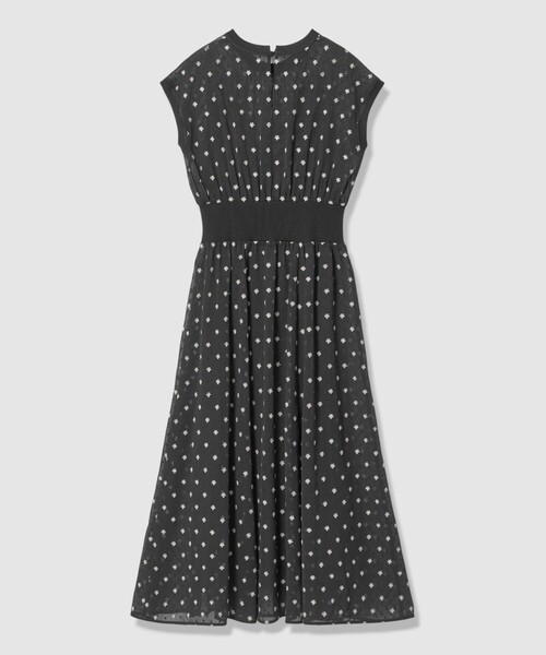 ANAYI（アナイ）の「フラワー刺繍ドットフレア ワンピース（ワンピース・レディース・ネイビー/ブラック・38/36/34）」の19枚目の写真