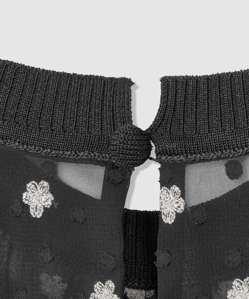 ANAYI（アナイ）の「フラワー刺繍ドットフレア ワンピース（ワンピース・レディース・ネイビー/ブラック・38/36/34）」の20枚目の写真