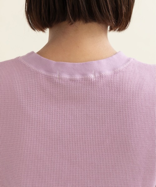 CHILD WOMAN（チャイルドウーマン）の「コットンワッフル製品染 ノースリーブプルオーバー（タンクトップ・レディース・パープル/アイボリー/ピンク/イエロー・FREE）」の16枚目の写真