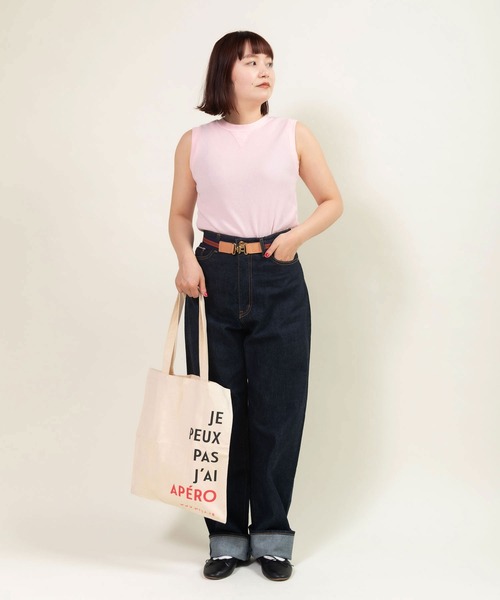CHILD WOMAN（チャイルドウーマン）の「コットンワッフル製品染 ノースリーブプルオーバー（タンクトップ・レディース・パープル/アイボリー/ピンク/イエロー・FREE）」の22枚目の写真