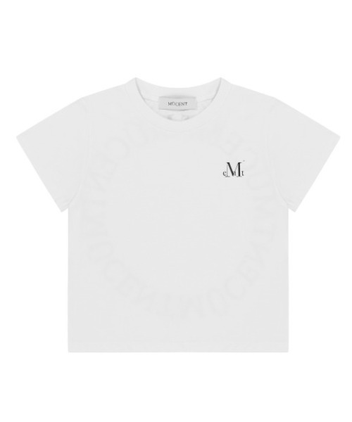 MUCENT(ムセント)の「◇MUCENT◇ブランド直輸入正規品/MUCENT SIGNATURE BACK LOGO CROP T シグニチャーバックラウンド円形ロゴクロップ半袖Tシャツ(Tシャツ/カットソー・レディース・ホワイト・S)」の11枚目の写真