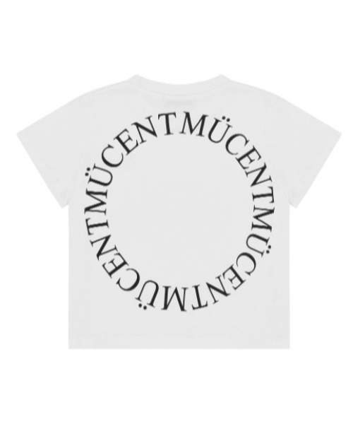MUCENT(ムセント)の「◇MUCENT◇ブランド直輸入正規品/MUCENT SIGNATURE BACK LOGO CROP T シグニチャーバックラウンド円形ロゴクロップ半袖Tシャツ(Tシャツ/カットソー・レディース・ホワイト・S)」の12枚目の写真