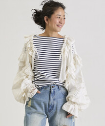 Freada（フリーダ）の「Freada/フリーダ 襟付き 2WAYレースボレロ&チャップス（シャツ/ブラウス）」