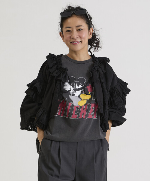 Freada（フリーダ）の「Freada/フリーダ 襟付き 2WAYレースボレロ&チャップス（シャツ/ブラウス・レディース・ブラック/ホワイト・ONE SIZE）」の10枚目の写真