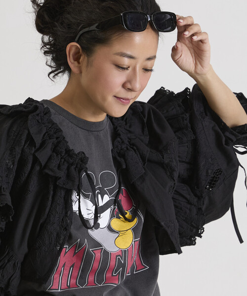 Freada（フリーダ）の「Freada/フリーダ 襟付き 2WAYレースボレロ&チャップス（シャツ/ブラウス・レディース・ブラック/ホワイト・ONE SIZE）」の16枚目の写真