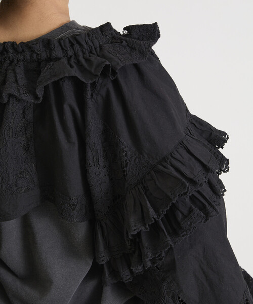 Freada（フリーダ）の「Freada/フリーダ 襟付き 2WAYレースボレロ&チャップス（シャツ/ブラウス・レディース・ブラック/ホワイト・ONE SIZE）」の20枚目の写真