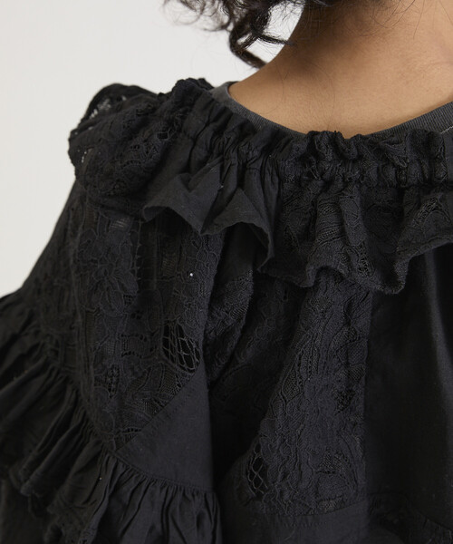 Freada（フリーダ）の「Freada/フリーダ 襟付き 2WAYレースボレロ&チャップス（シャツ/ブラウス・レディース・ブラック/ホワイト・ONE SIZE）」の21枚目の写真