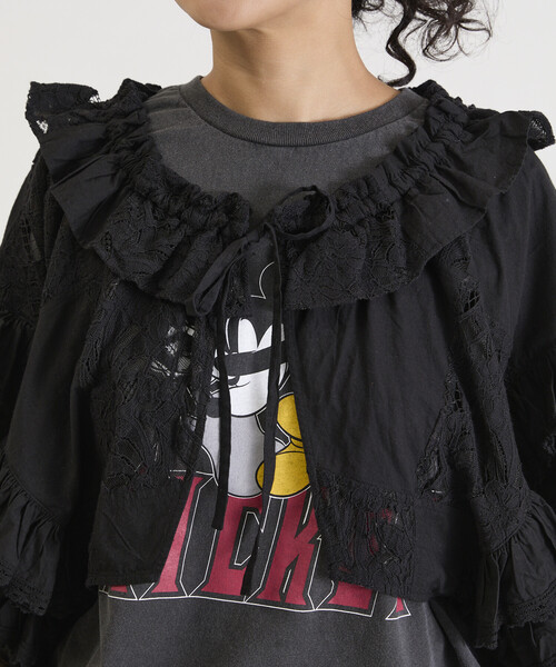 Freada（フリーダ）の「Freada/フリーダ 襟付き 2WAYレースボレロ&チャップス（シャツ/ブラウス・レディース・ブラック/ホワイト・ONE SIZE）」の22枚目の写真