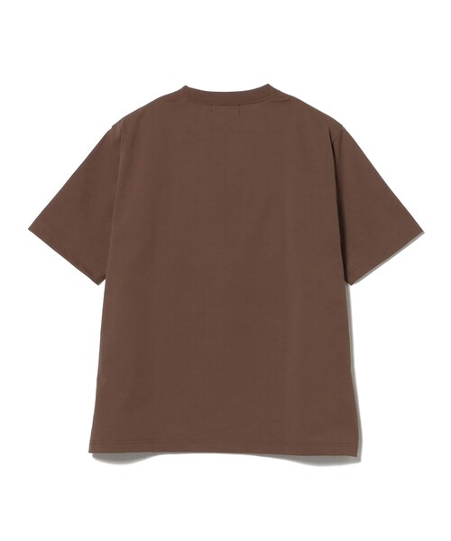 BEAMS HEART(ビームスハート)の「綿ライク ポリエステル ショートスリーブ Tシャツ(吸水速乾・UVカット)(Tシャツ/カットソー・メンズ・ブラウン/ブラック/ホワイト・S/M/L/XL)」の6枚目の写真