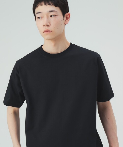 BEAMS HEART(ビームスハート)の「【ユニセックス】綿ライク ポリエステル ショートスリーブ Tシャツ(吸水速乾・UVカット)(Tシャツ/カットソー・メンズ・ブラウン/ブラック/ホワイト・S/M/L/XL)」の4枚目の写真