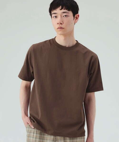 BEAMS HEART(ビームスハート)の「【ユニセックス】綿ライク ポリエステル ショートスリーブ Tシャツ(吸水速乾・UVカット)(Tシャツ/カットソー・メンズ・ブラウン/ブラック/ホワイト・S/M/L/XL)」の11枚目の写真