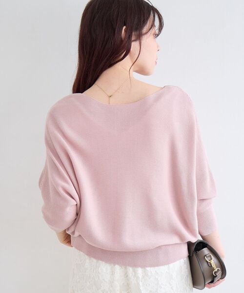 le.coeur blanc(ルクールブラン)の「2wayドルマンニット(ニット/セーター・レディース・ブラック/サックスブルー/ピンク/オフホワイト・38)」の14枚目の写真