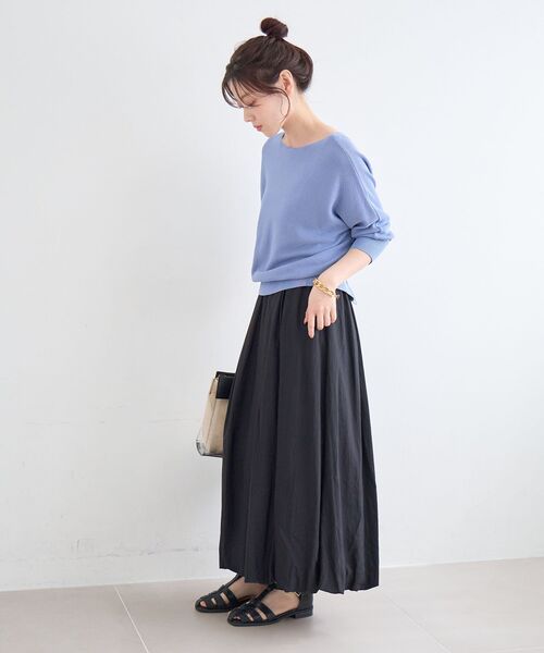 le.coeur blanc(ルクールブラン)の「2wayドルマンニット(ニット/セーター・レディース・ブラック/サックスブルー/ピンク/オフホワイト・38)」の17枚目の写真