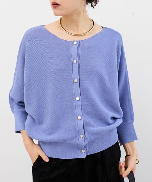 le.coeur blanc(ルクールブラン)の「2wayドルマンニット(ニット/セーター・レディース・ブラック/サックスブルー/ピンク/オフホワイト・38)」の19枚目の写真