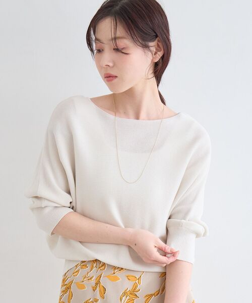 le.coeur blanc(ルクールブラン)の「2wayドルマンニット(ニット/セーター・レディース・ブラック/サックスブルー/ピンク/オフホワイト・38)」の6枚目の写真