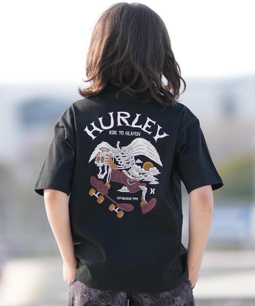 Hurley （ハーレー）の「Hurley/ハーレー キッズ 半袖 Tシャツ バックプリント オーバーサイズ BCSS261001（Tシャツ/カットソー・キッズ・ホワイト/グレイッシュブルー/ブラック・160cm/150cm/130cm/140cm）」の12枚目の写真