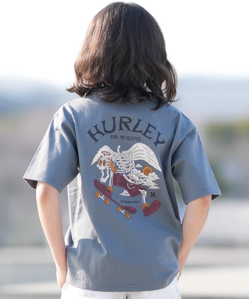 Hurley （ハーレー）の「Hurley/ハーレー キッズ 半袖 Tシャツ バックプリント オーバーサイズ BCSS261001（Tシャツ/カットソー・キッズ・ホワイト/グレイッシュブルー/ブラック・160cm/150cm/130cm/140cm）」の18枚目の写真