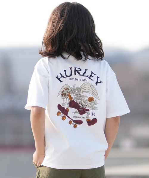Hurley （ハーレー）の「Hurley/ハーレー キッズ 半袖 Tシャツ バックプリント オーバーサイズ BCSS261001（Tシャツ/カットソー・キッズ・ホワイト/グレイッシュブルー/ブラック・160cm/150cm/130cm/140cm）」の6枚目の写真