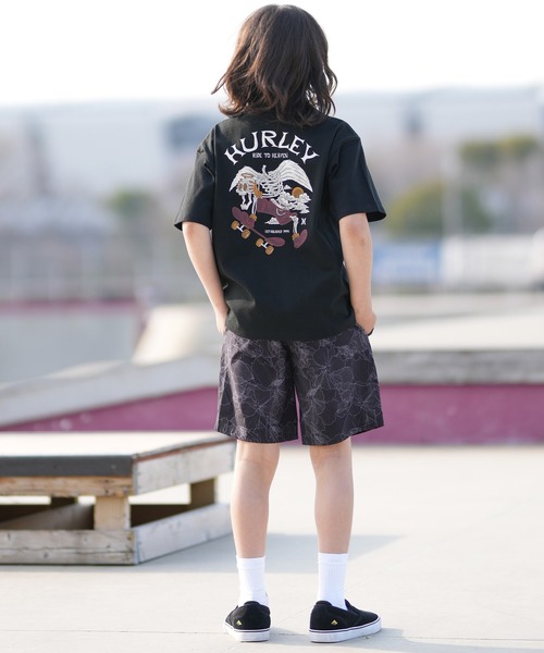 Hurley （ハーレー）の「Hurley/ハーレー キッズ 半袖 Tシャツ バックプリント オーバーサイズ BCSS261001（Tシャツ/カットソー・キッズ・ホワイト/グレイッシュブルー/ブラック・160cm/150cm/130cm/140cm）」の14枚目の写真