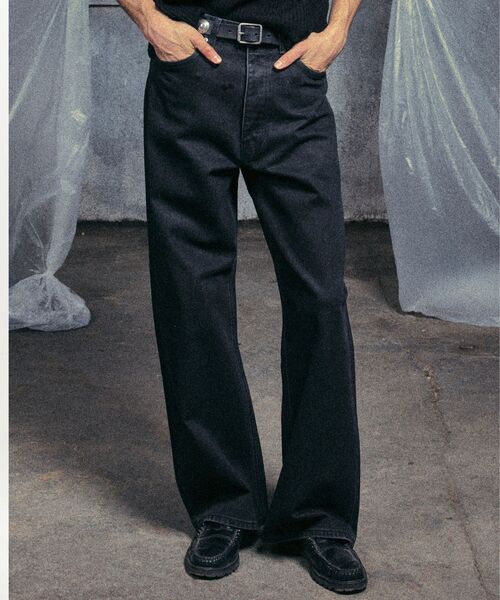 パンツ NO MAINTENANCE Baggy Denim(Wawed Black) No Maintenance - Baggy Denim in Waxed Black | NO MAINTENANCE