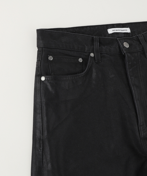 PULP/417EDIFICE(パルプフォーワンセブンエディフィス)の「NO MAINTENANCE / ノーメンテナンス BAGGY DENIM WAXED BLACK(デニムパンツ・メンズ・ブラック・32/30)」の4枚目の写真