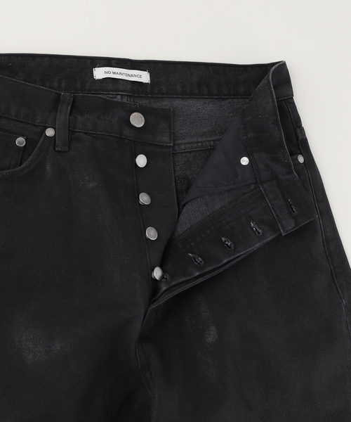 PULP/417EDIFICE(パルプフォーワンセブンエディフィス)の「NO MAINTENANCE / ノーメンテナンス BAGGY DENIM WAXED BLACK(デニムパンツ・メンズ・ブラック・32/30)」の6枚目の写真