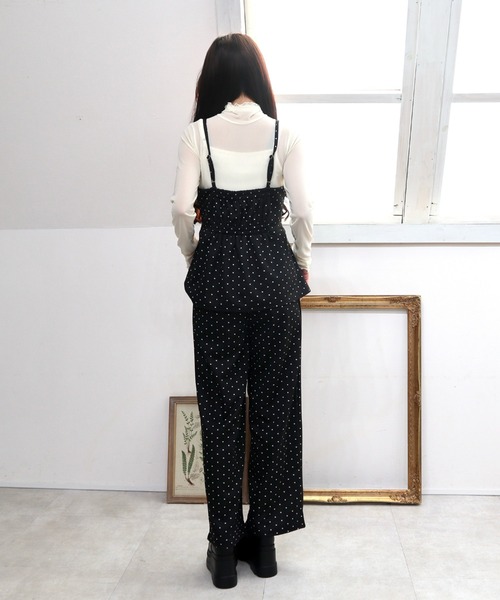 CECIL McBEE(セシルマクビー)の「ドット柄ジャガードキャミxパンツ セットアップ(ワンピース・レディース・ブラック/グレー・MEDIUM/LARGE)」の12枚目の写真
