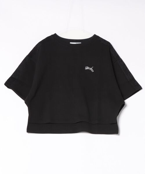 Paradise Picnic(パラダイスピクニック)の「TRANOI.レースラインワイドトップス(Tシャツ/カットソー・レディース・ブラック/グレー/ホワイト・FREE)」の13枚目の写真